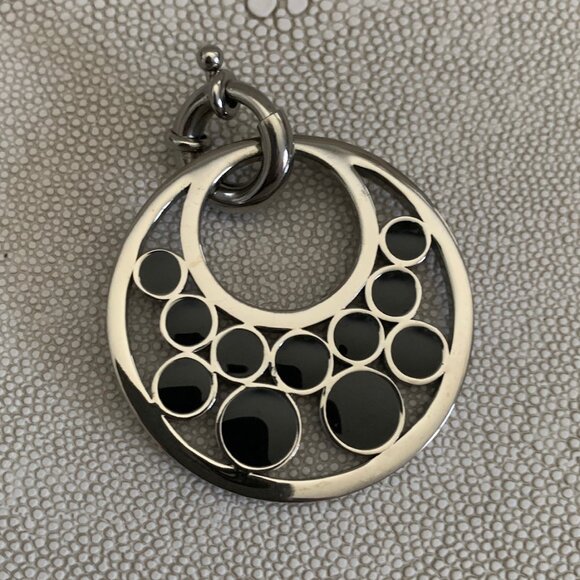 Dyrberg/Kern Idoya large black enamel pendant - Picture 6 of 7